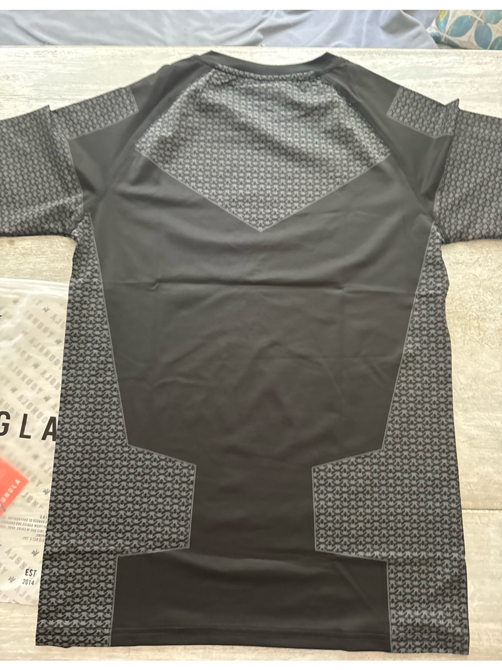 YoungLA Black Superman Graphic Short Sleeve Compression Shirt - Picture 2 of 2